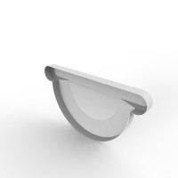 Заглушка желоба металлическая Vetta RAL 9003 Белая 125 мм